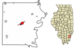 White County Illinois Incorporated and Unincorporated areas Carmi Highlighted